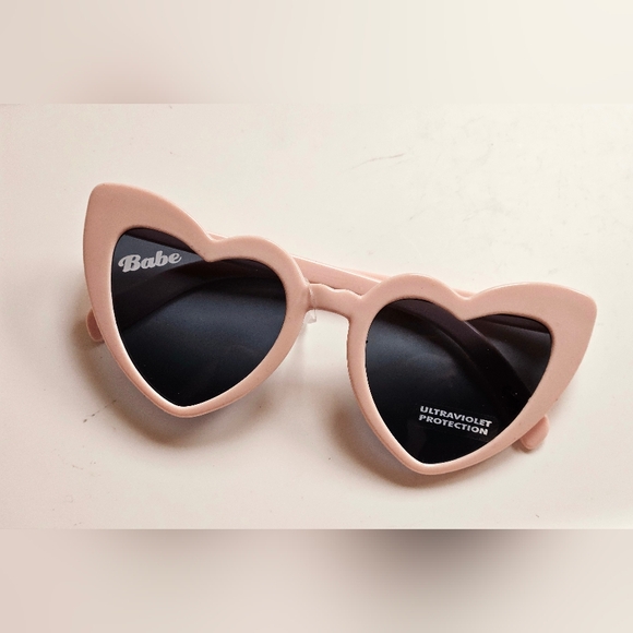 Accessories - NWT Light Pink Heart Framed Sunglasses For Women: Babe
